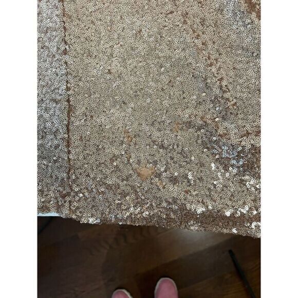 Rose Gold‎ Sequins Gown By Tiffany Designs, Backless Dress 6 Prom formal - Picture 6 of 10